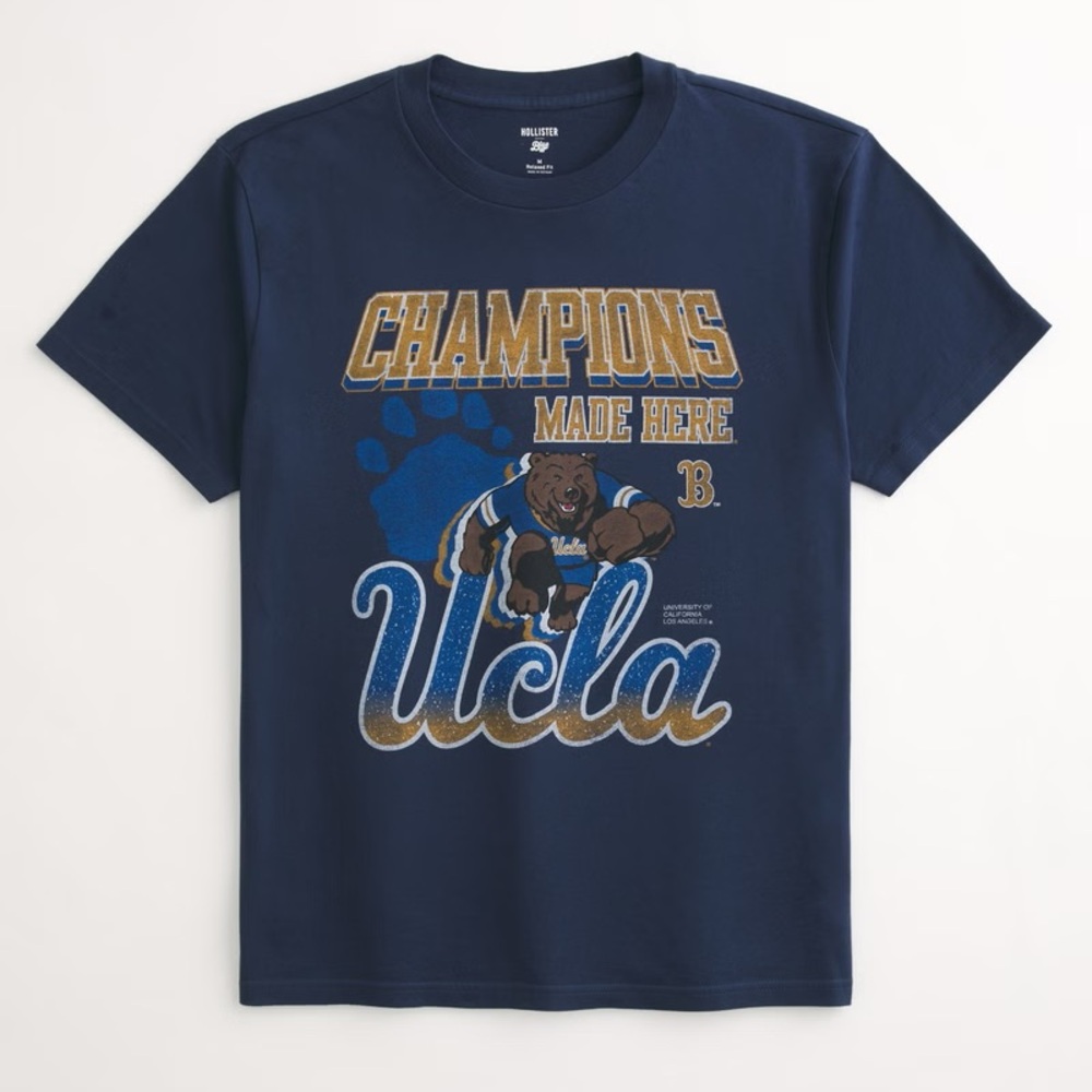 Hollister - UCLA Navy Blue 84 Relaxed Fit Champions Graphic Tee